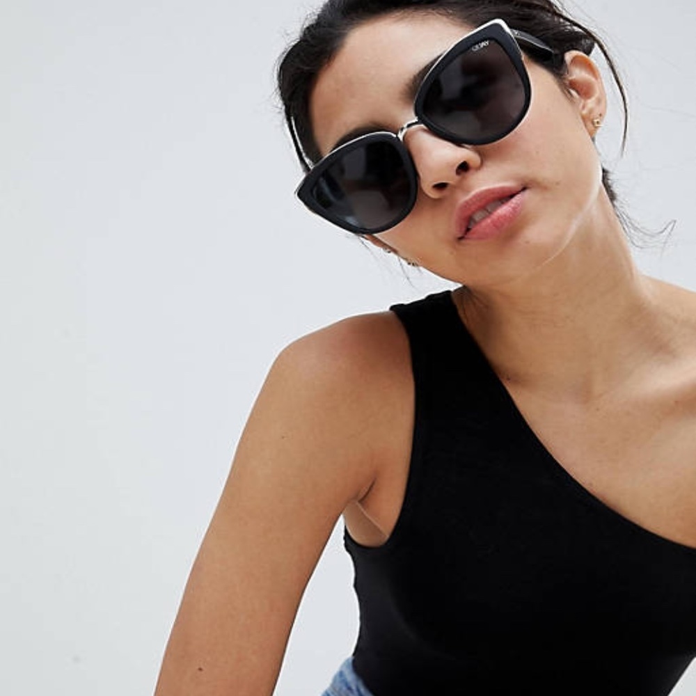 Quay My Girl Cart Eye Sunglasses In Black